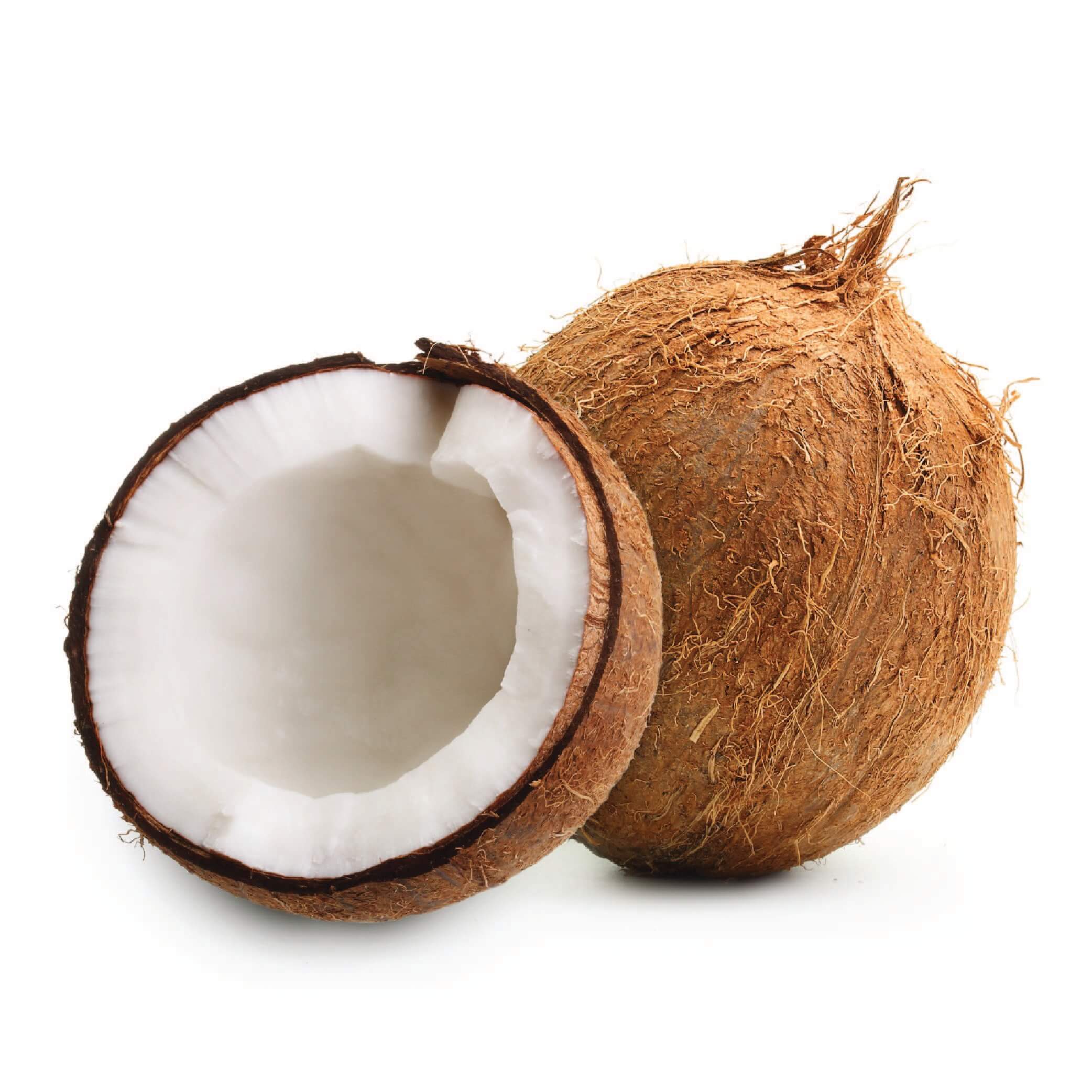 Semi-husked coconut